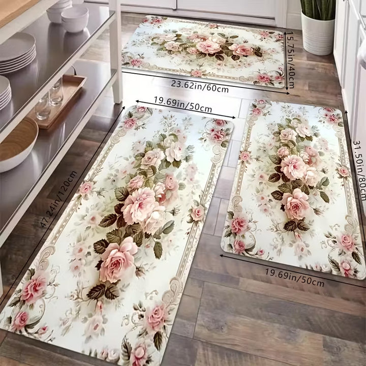 Decorative Bee-Themed Kitchen Mat
