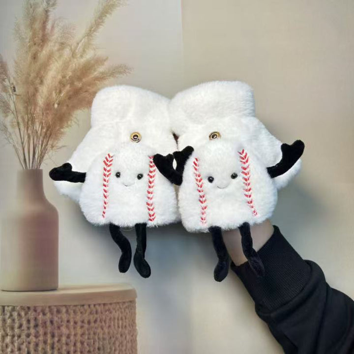 Plush Soccer-Themed Slippers Kalsten