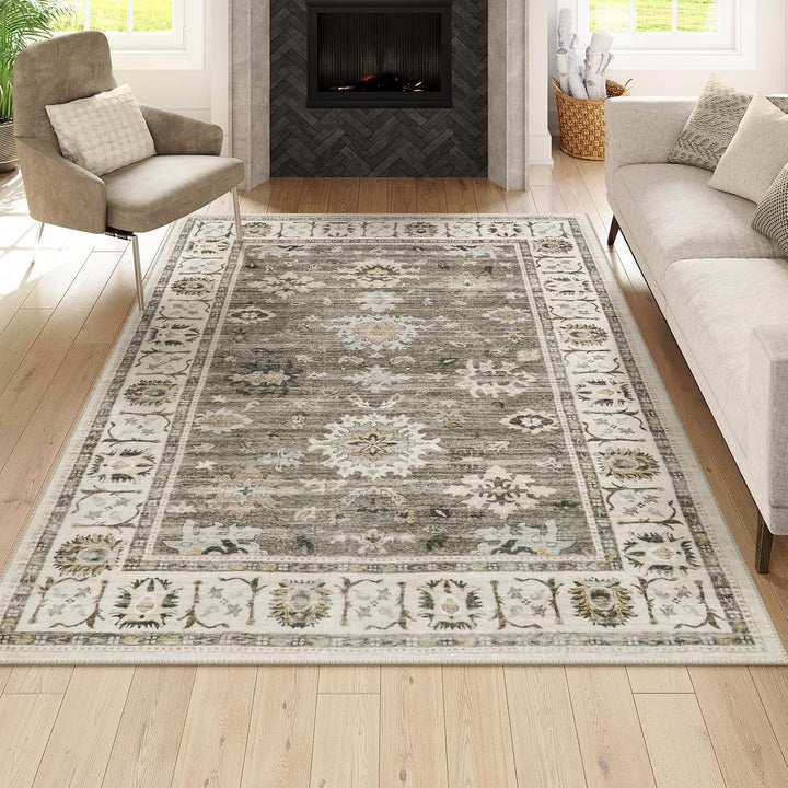 Geometric Floral Area Rug