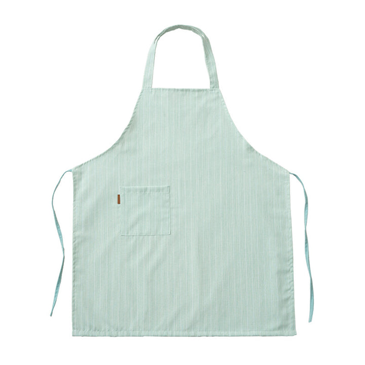 Bistro and chef apron with fine pinstripe structure and sewn-on breast pocket
