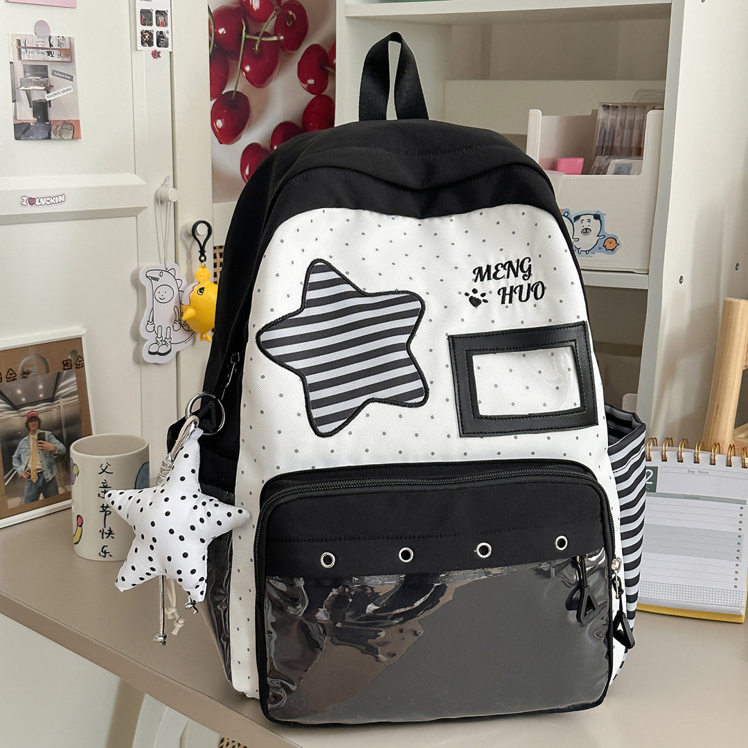 Trendy Star-Embellished Backpack Kalsten