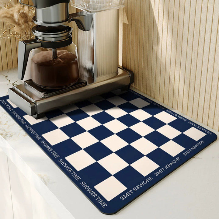 Checkerboard Design Kitchen Mat Kalsten