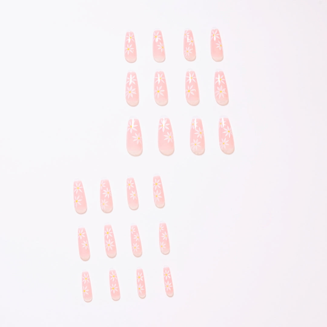 Artistic Nail Extensions with Blooming Accents Kalsten