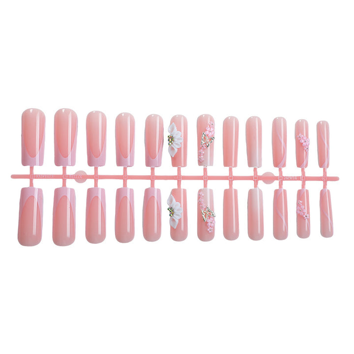 Floral Embellished Press-On Nails Set Kalsten