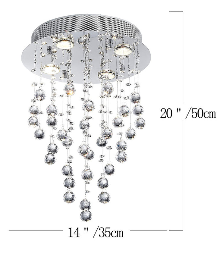 Crystal Raindrop Hanging Light Fixture