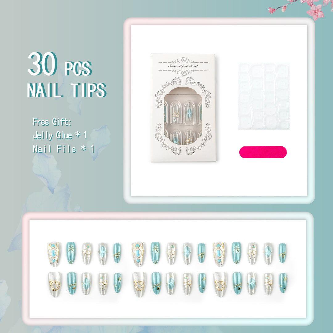 Elegant Press-On Nail Art Set
