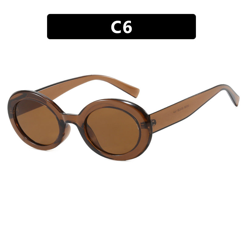 Women's round sunglasses with elegant plastic frame and UV protection Kalsten