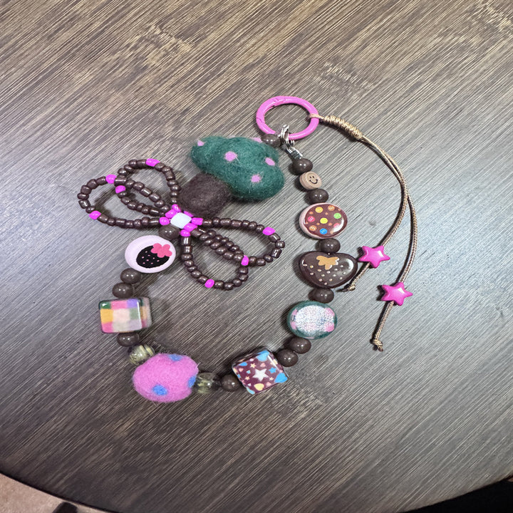 Decorative Beaded Charm Keychain Kalsten 1790135023