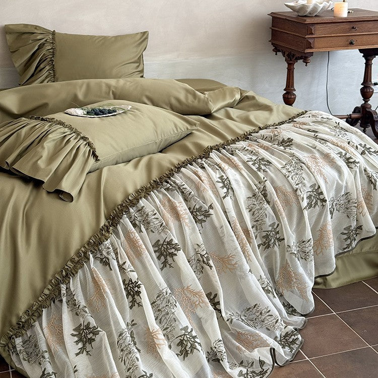 Ruffled bedding set