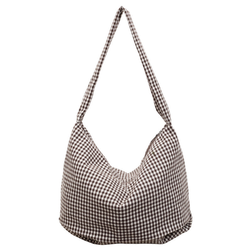 Checkered Pattern Shoulder