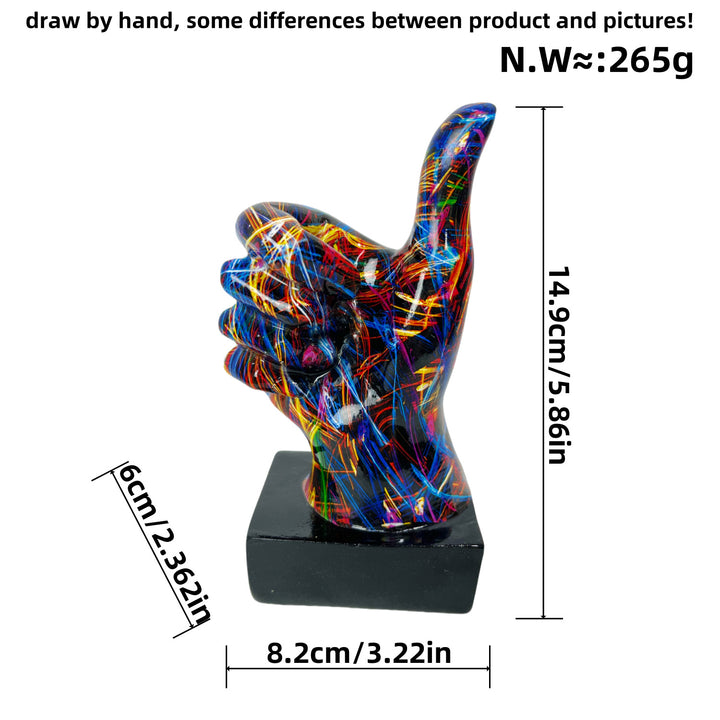 Stylish hand sculptures with colorful design Kalsten