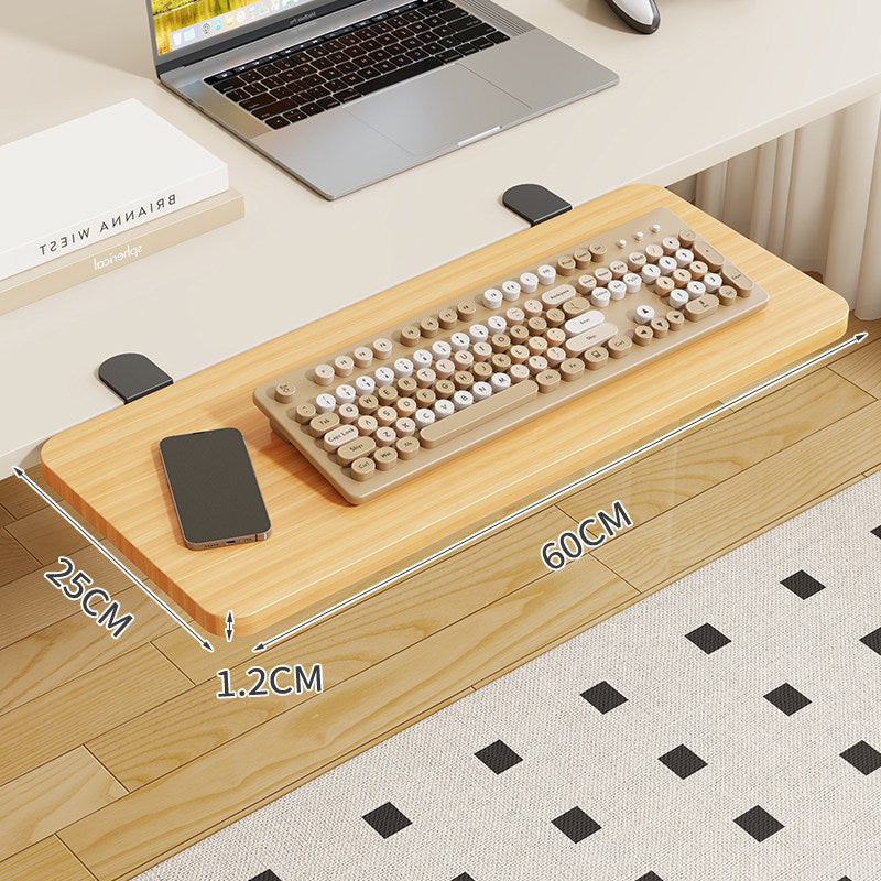 Clamp-On Foldable Bamboo Side Tray Table for Desk and Sofa