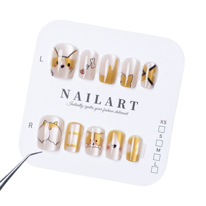 Whimsical Press-On Nail Set Kalsten