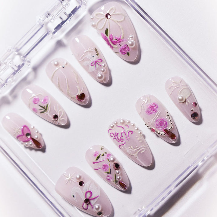 Floral Art Press-On Nail Set Kalsten