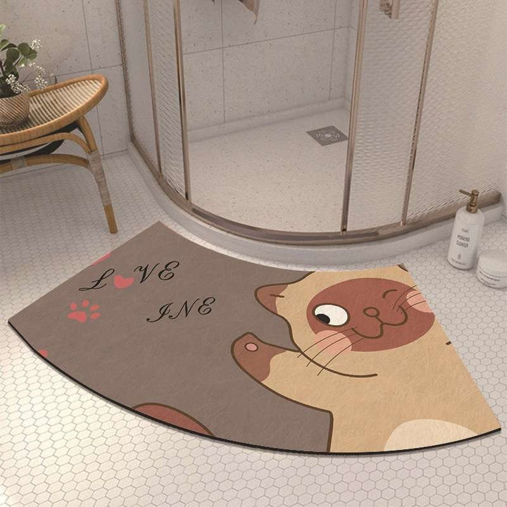Cute Cow Theme Bath Mat