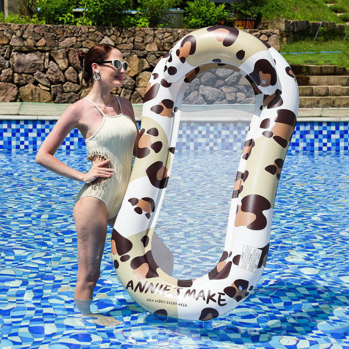 Women's Inflatable Luxury Swimming Island with Sun Protection Kalsten