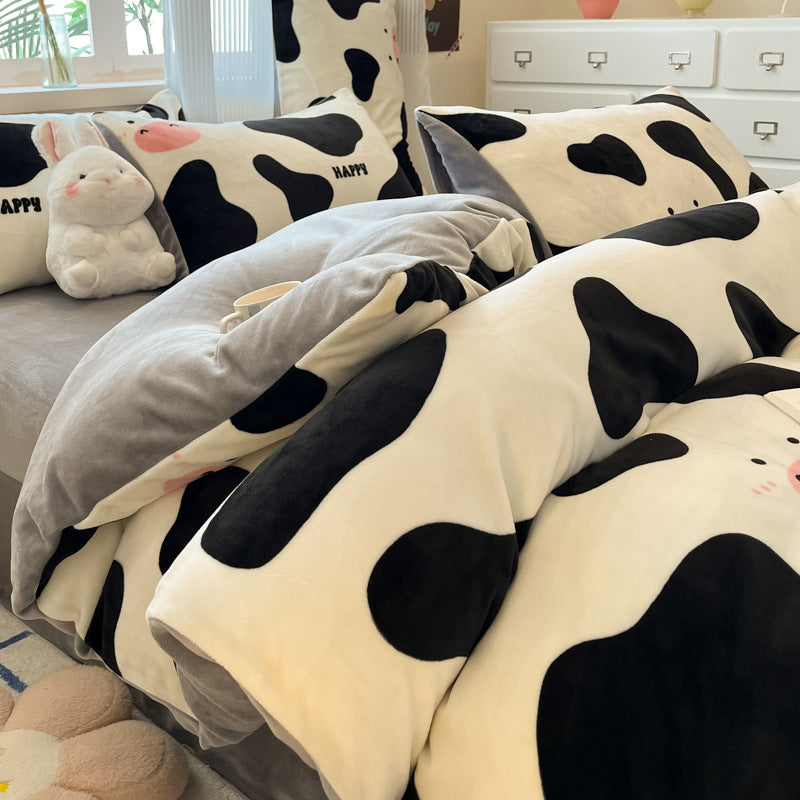 Plush Reversible Microfiber Comforter Set With Oversized Bolstered Body Pillow And Geometric Print