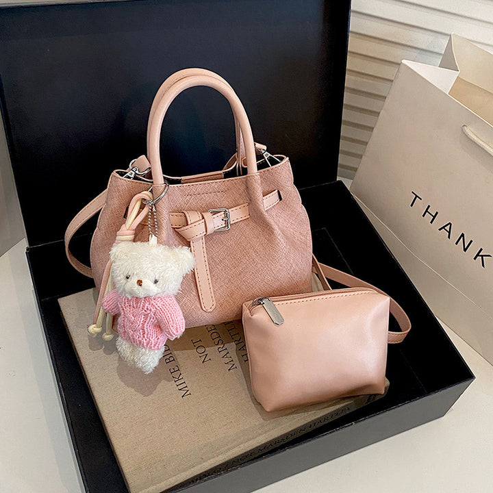 Vintage-Style Textured Handbag