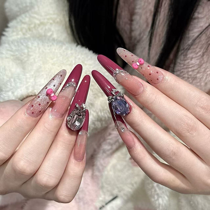 Glamorous Long Stiletto Nail Art Extensions