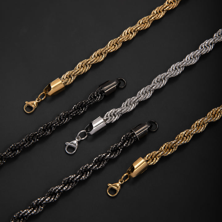 Braided Gold Statement Bracelet Kalsten