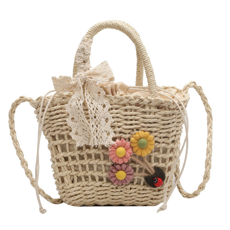 Handcrafted Floral Embroidered Woven Tote Bag