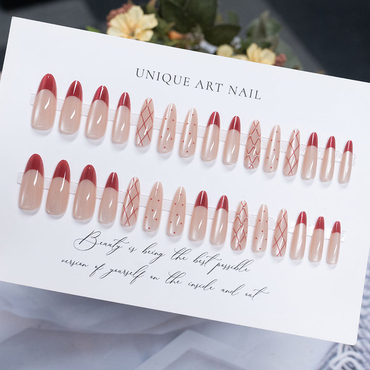 Decorative Gradient Stiletto Press-On Nails
