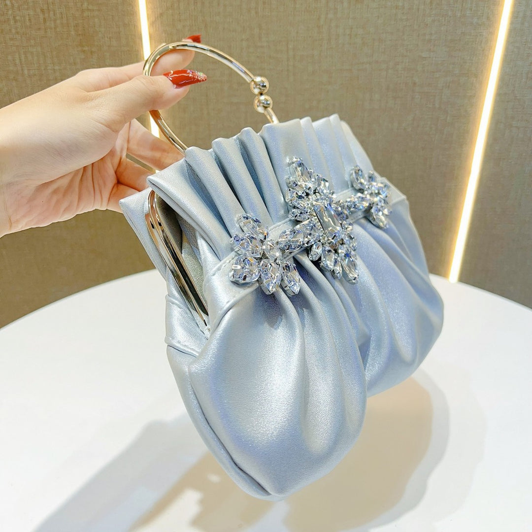 Elegant Ruched Evening Handbag