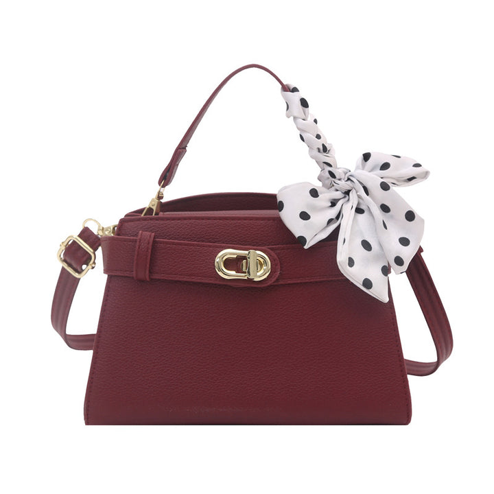 Structured Handbag with Decorative Bow