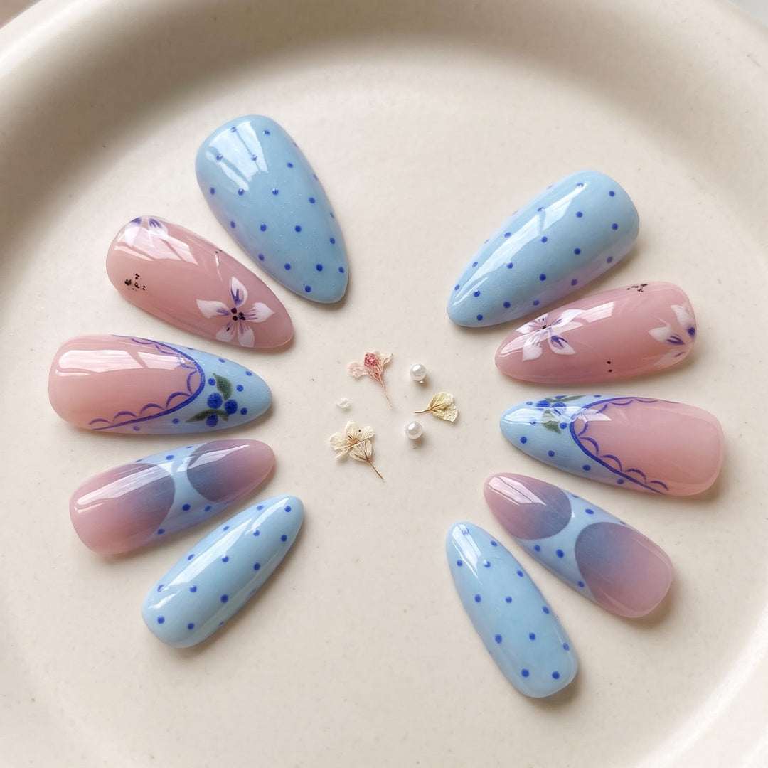 Artistic Press-On Nail Design