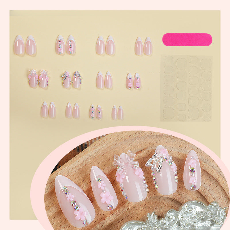 Creative nail art set with playful flower and glitter accents Kalsten