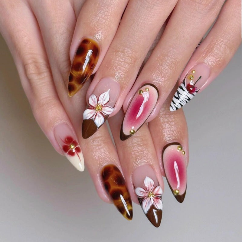 Decorative Floral Press-On Nail Set Kalsten 1787294384