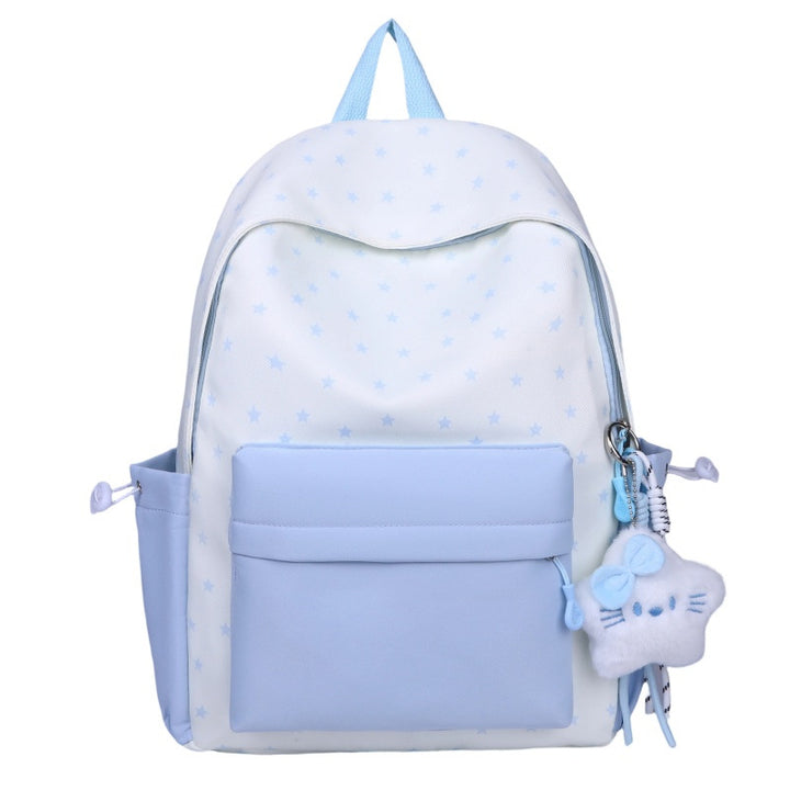 Everyday backpack with playful star design and additional front pocket Kalsten