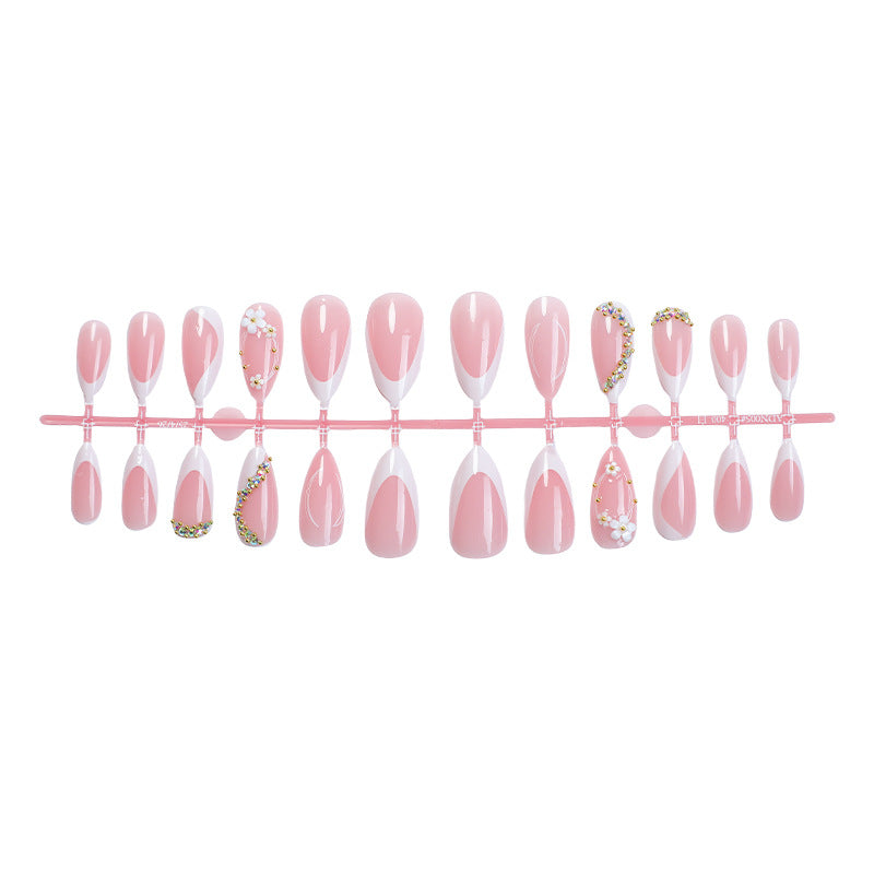 Premium Artistic Press-On Nail Set with Elegant Design Accents Kalsten