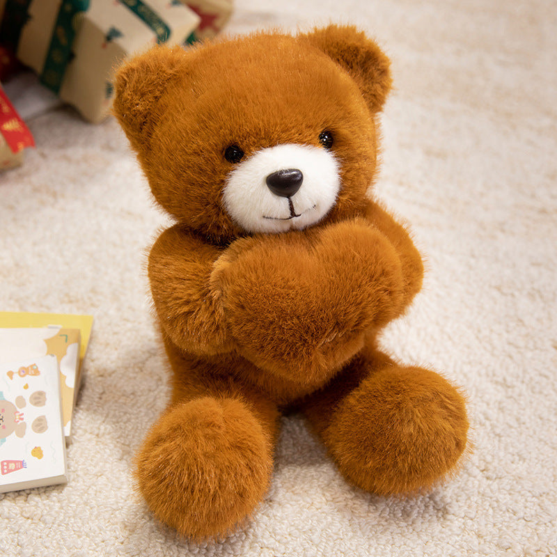Plush Sitting Collectible Bear with Embroidered Smile, Crystal-Accent Ribbon Bow & Ultra-Soft Faux-Fur Plush Kalsten