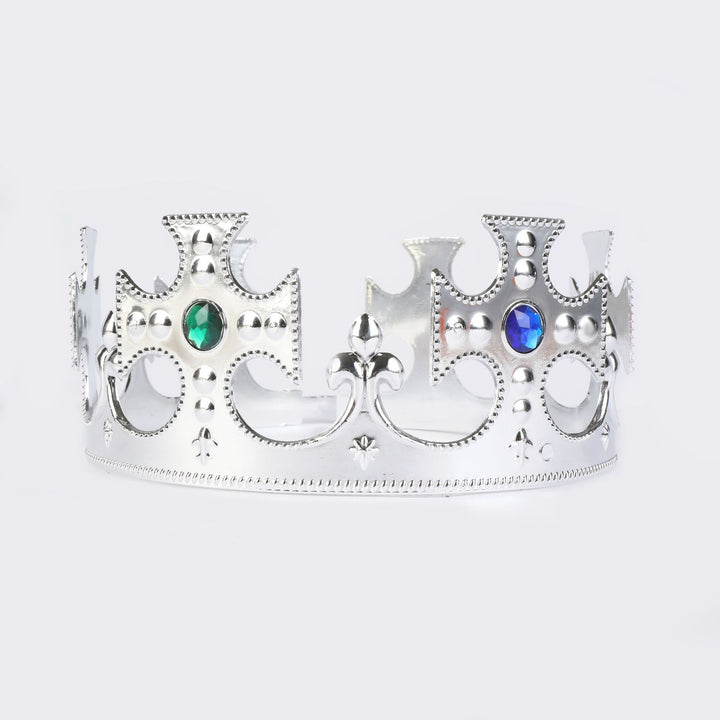 Decorative crown made of metal with gemstone adornment
