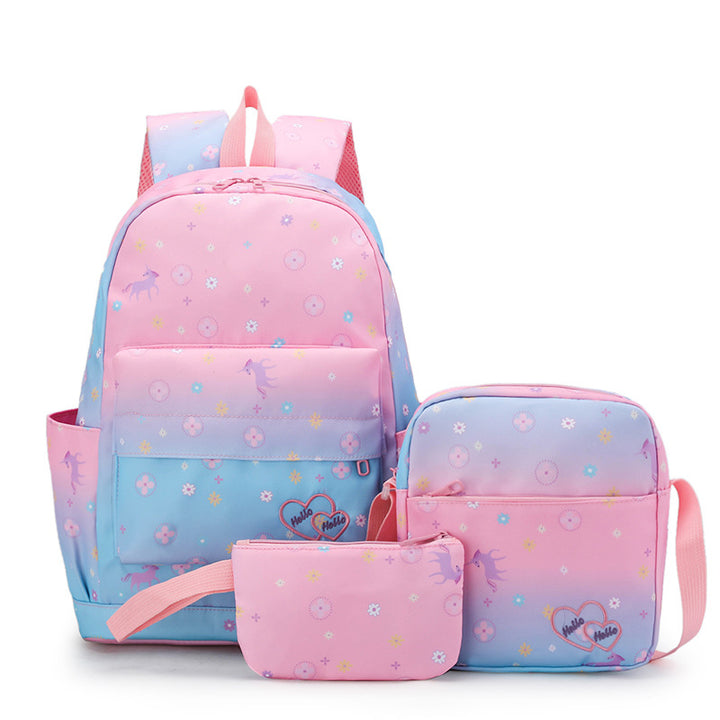 Stylish Cow Print Backpack and Accessory Set Kalsten
