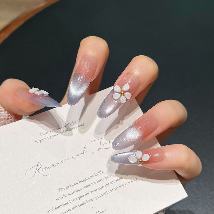 Elegant Floral 3D Press-On Nail Extensions Kalsten