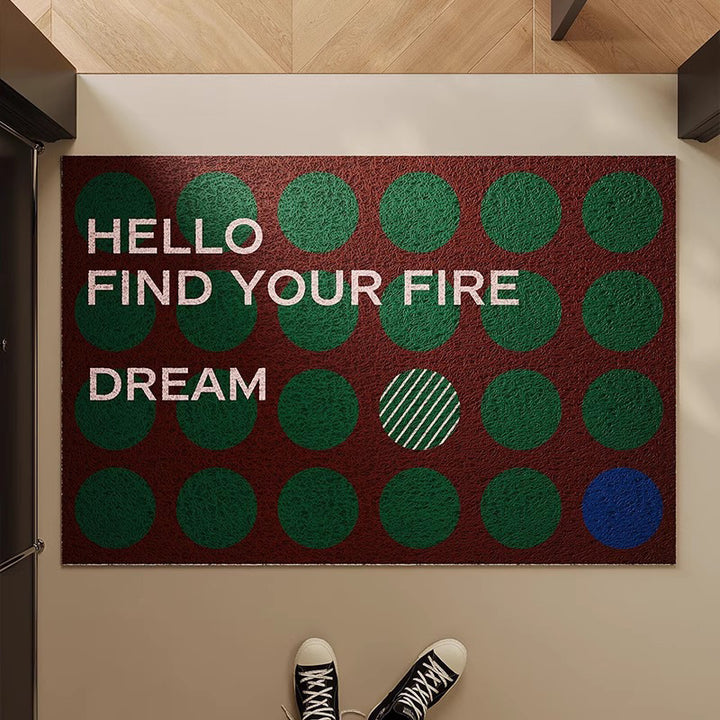 Welcome Message Indoor Doormat Kalsten