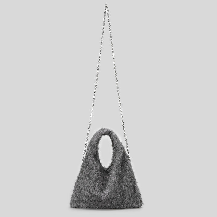 Fuzzy Texture Handheld Tote Bag