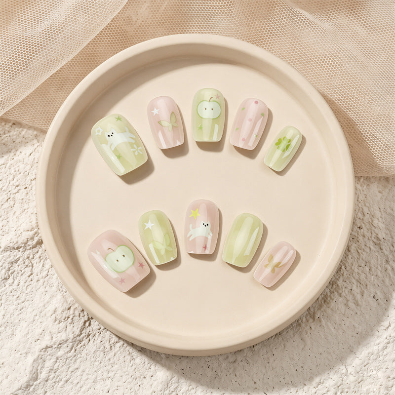 Whimsical Floral-Themed Press-On Nails Kalsten