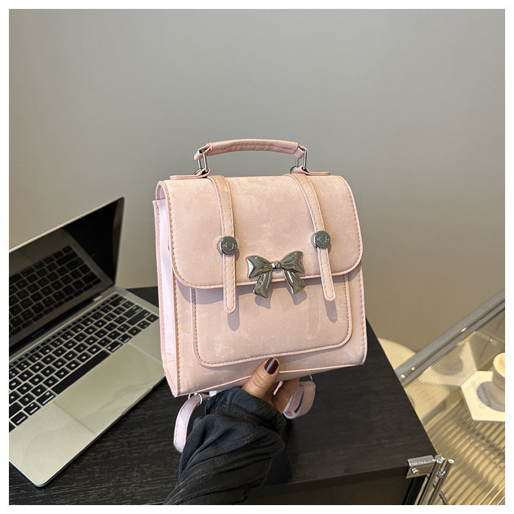 Elegant Bow-Detail Mini Backpack