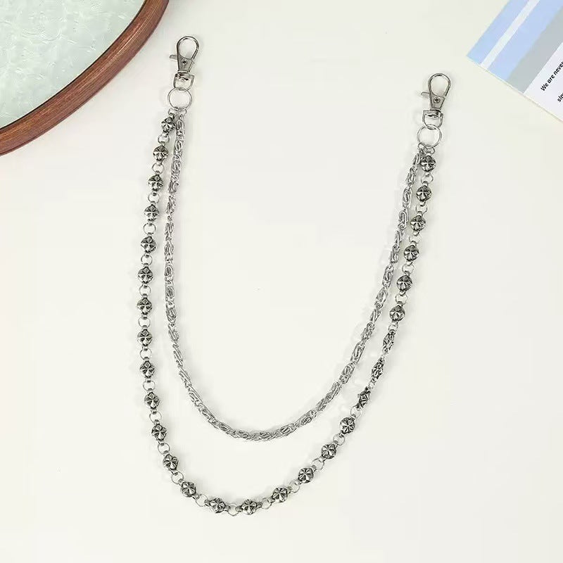 Fashionable chain belt with decorative pendants Kalsten