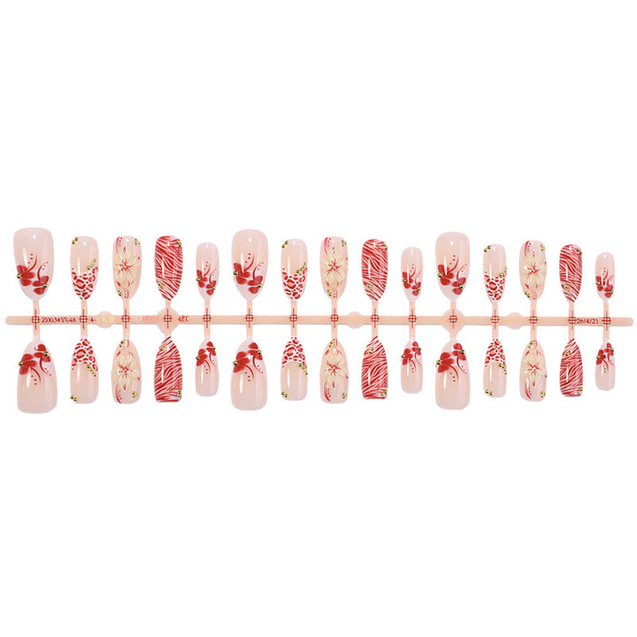 Nail Art Set with Floral Designs and Glitter Elements Kalsten