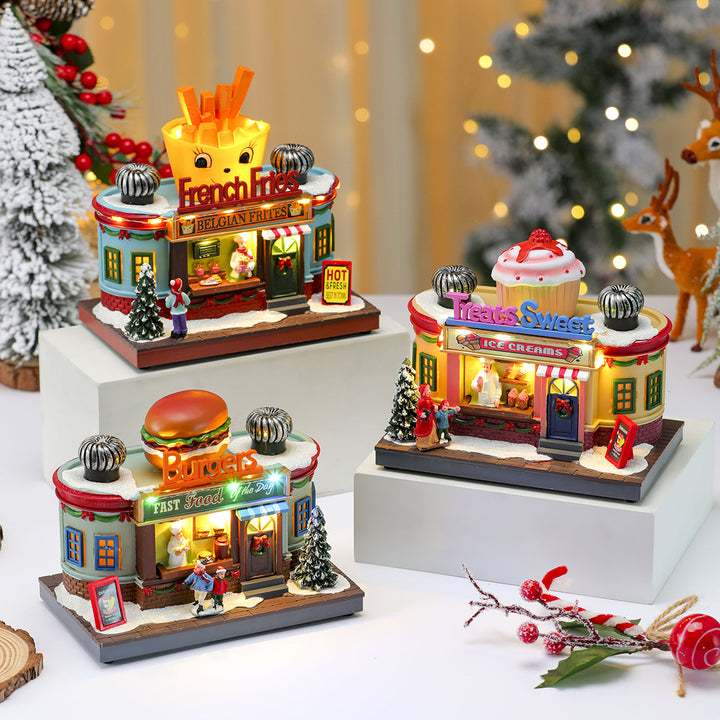 Decorative LED Ice Cream Shop Figurine Kalsten