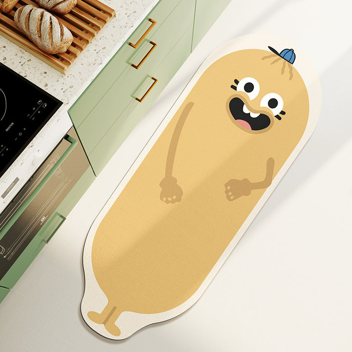 Cartoon Banana-Shaped Bath Mat