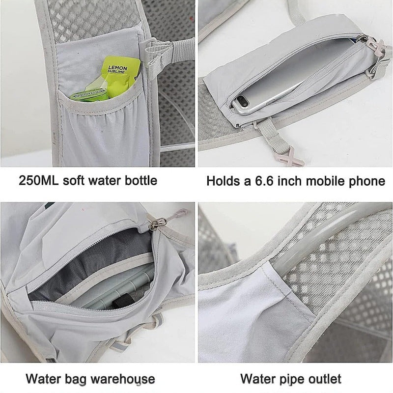 Sporty hydration backpack with mesh inserts and multiple compartments Kalsten