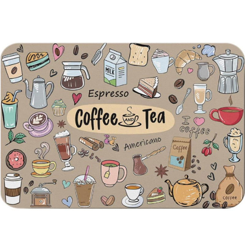 Coffee Theme Kitchen Mat