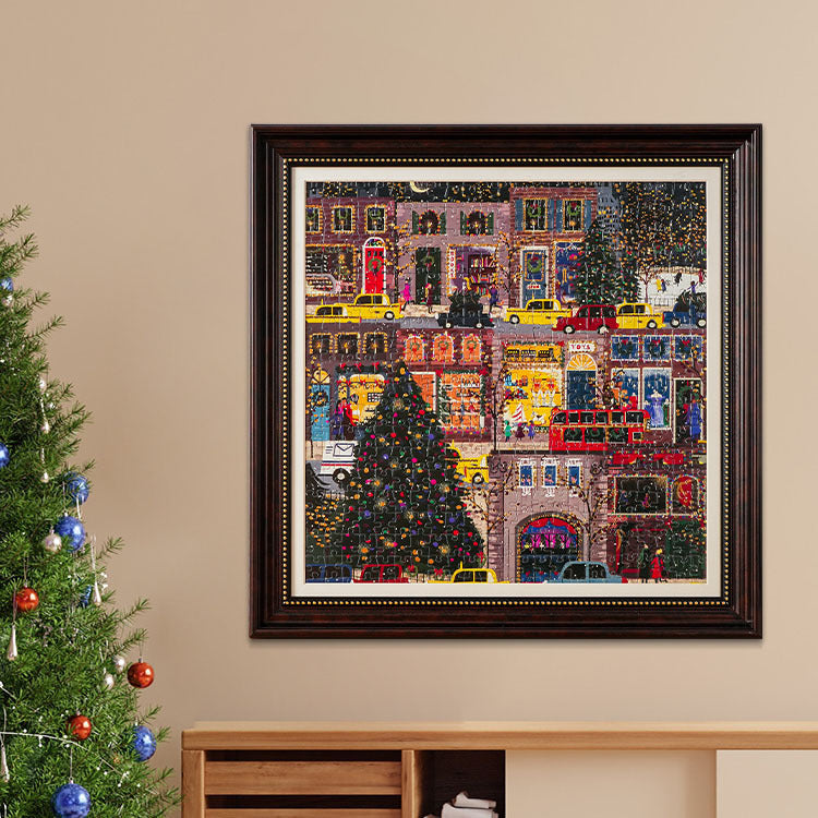 Artistic Holiday-Themed Puzzle Art Frame
