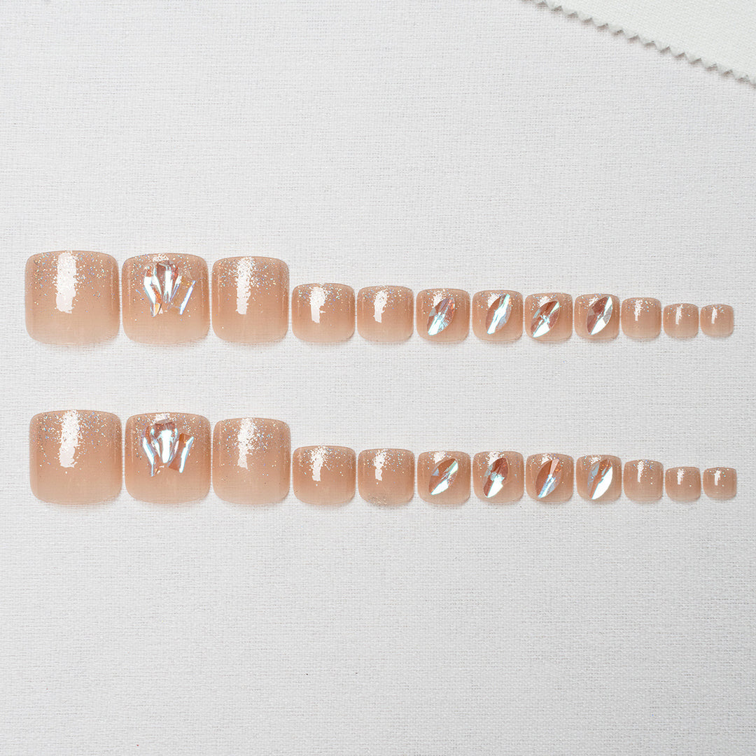 Decorative Glitter Pedicure Nail Art