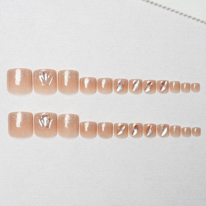 Decorative Glitter Pedicure Nail Art